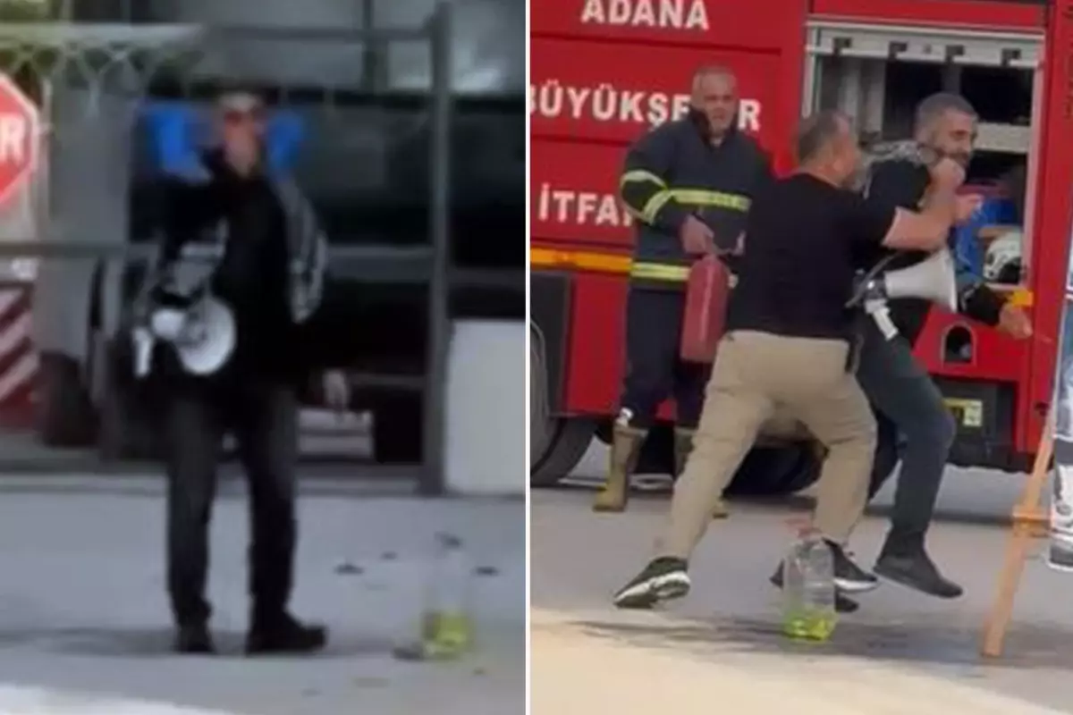 Adana’da ABD Konsolosluğu Önünde Kendini Yakmaya Çalıştı