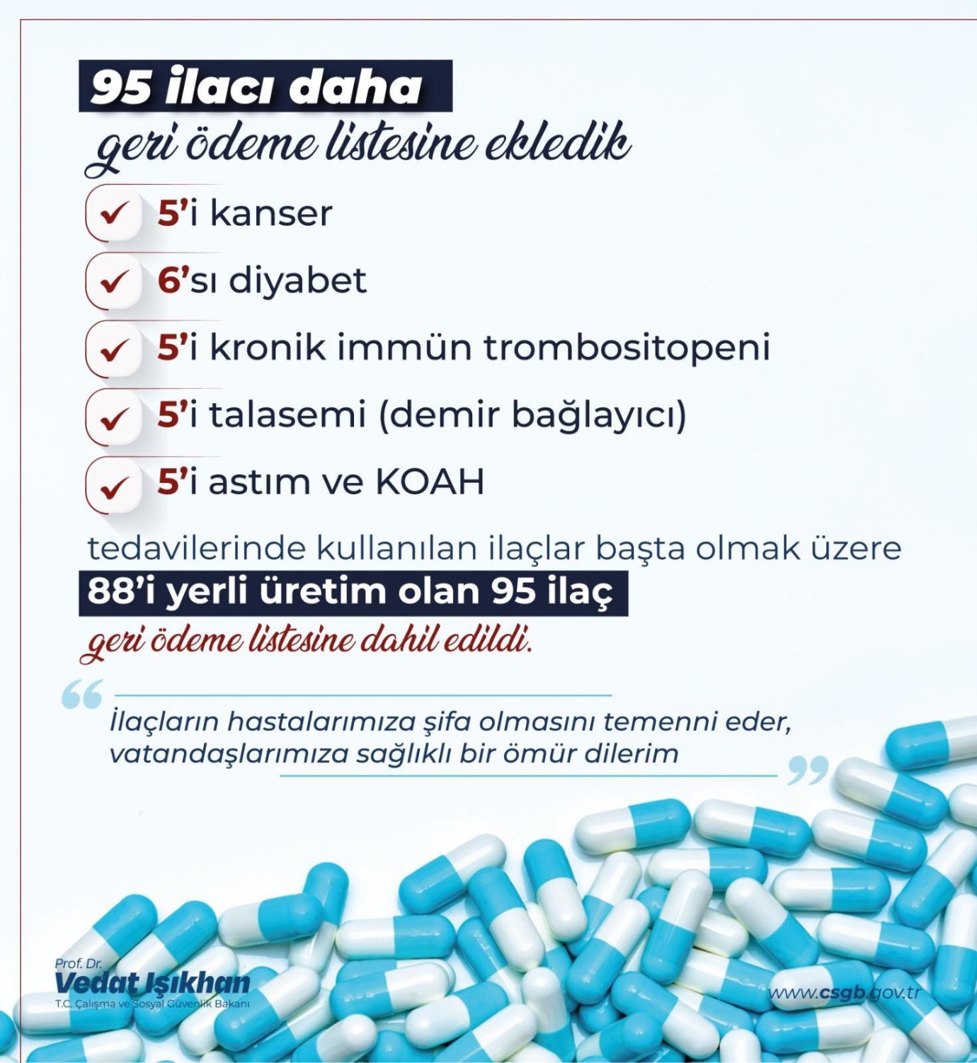 SGK Geri Ödeme Listesine 95 Yeni İlaç Daha Eklendi: 88’i Yerli Üretim