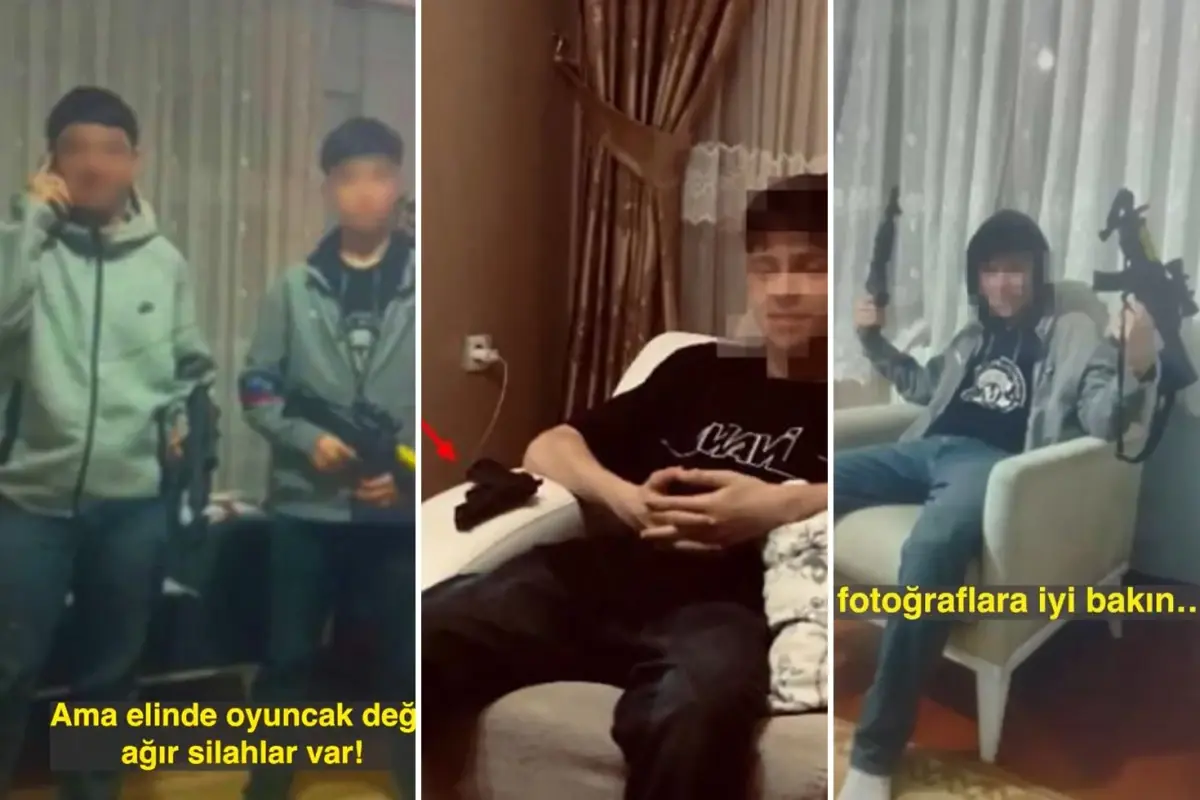 Dehşete Düşüren Görüntü! Onlar Birer Çocuk ve Ellerindekiler Oyuncak Değil