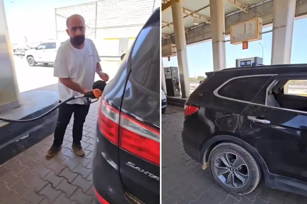 Libya'da Aracının Deposunu Fullemek İsteyen Türk Vatandaşının Benzin Fiyatı Şaşkınlığı