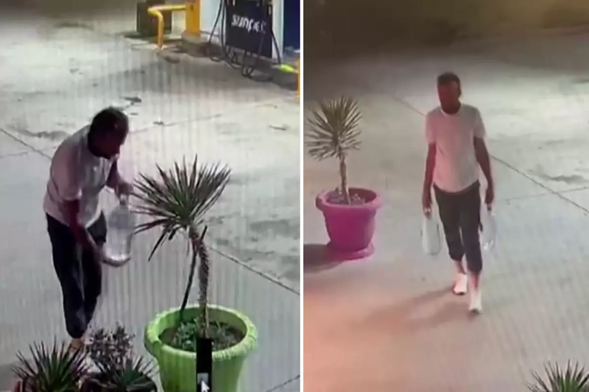Orman Yangını Şüphelisinin Benzin İstasyonundaki Görüntüleri Ortaya Çıktı