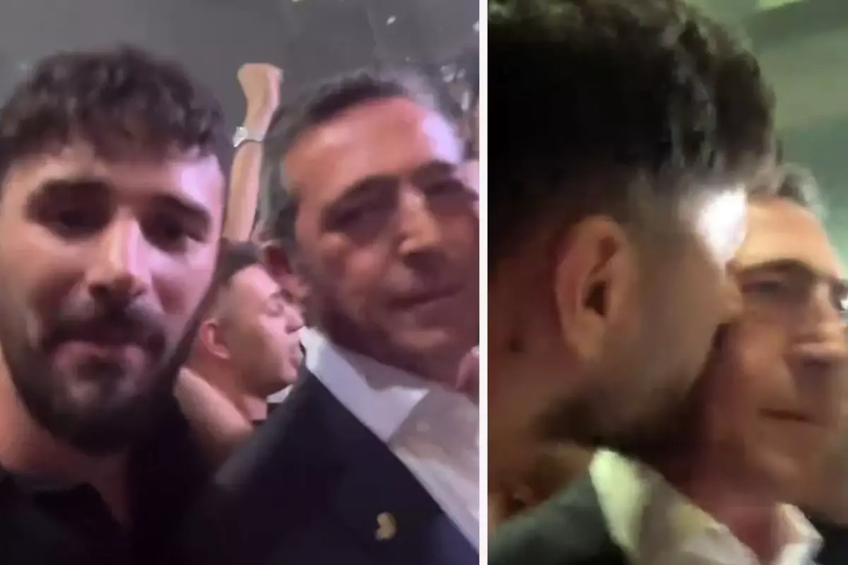Taraftardan Ali Koç'a Sürpriz Öpücük! İlginç Anlar Kamerada