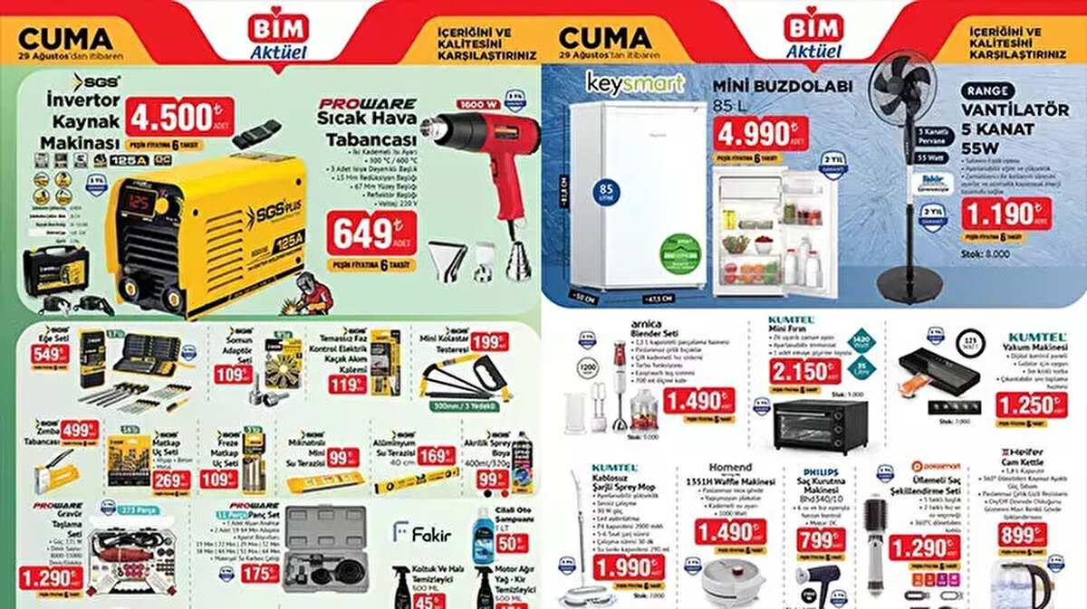 BİM 26-29 Ağustos 2025 Aktüel Kataloğu: Elektronik ve Ev Gereçlerinde Büyük İndirim