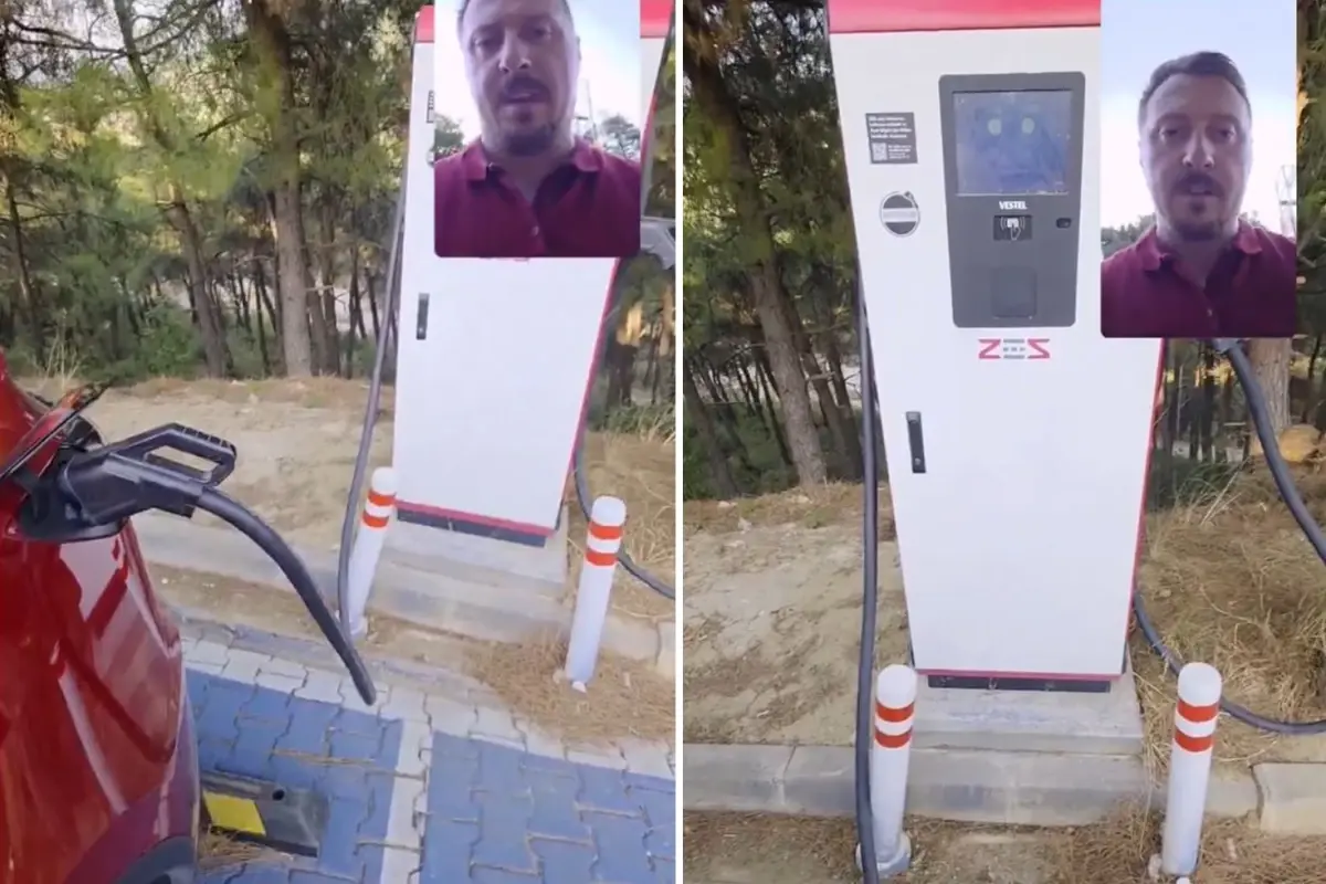 Şarj İstasyonunda Yaşanan O Anlar Tepki Çekti