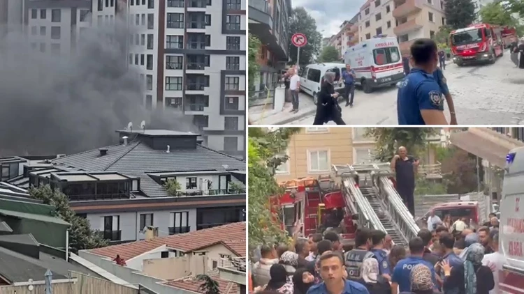 Küçükçekmece Yangın Paniği: 5 Katlı Binada Mahsur Kalanlar Kurtarılıyor