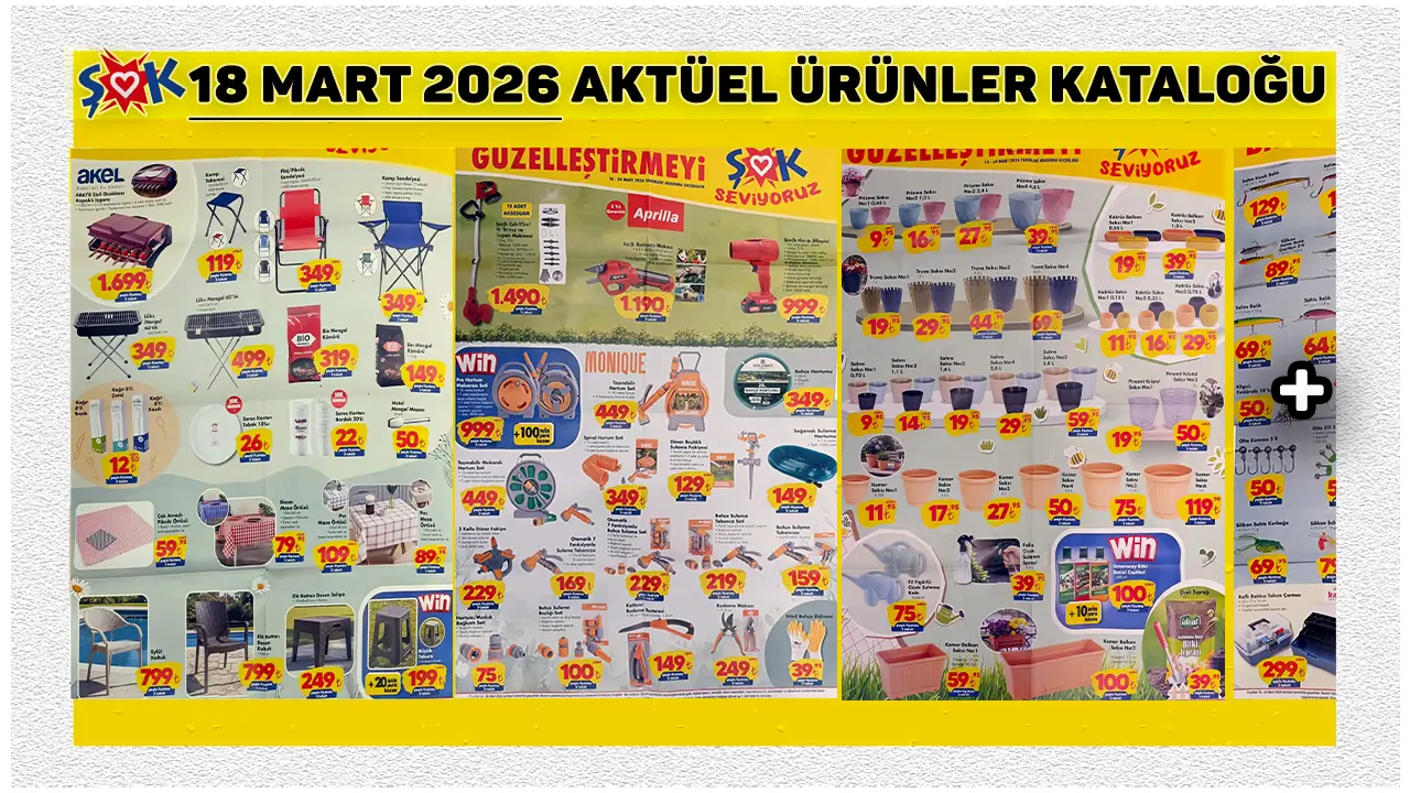ŞOK 18 Mart 2026 Aktüel Ürünler Kataloğu Açıklandı Bayram Öncesi Büyük İndirimler Başladı