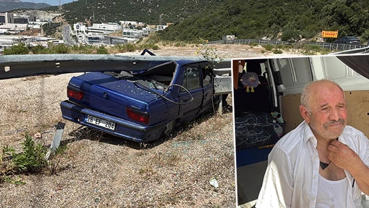 Bodrum’da Feci Kaza: Tavanı Ezilen Otomobilden Sağ Çıktı