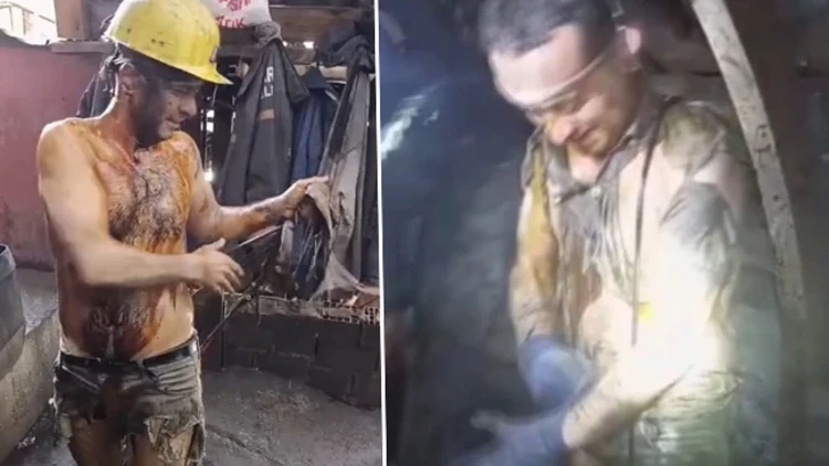 20 Yıllık Madenci Bünyamin Sarıvaz’a Ocakta Geleneksel Veda
