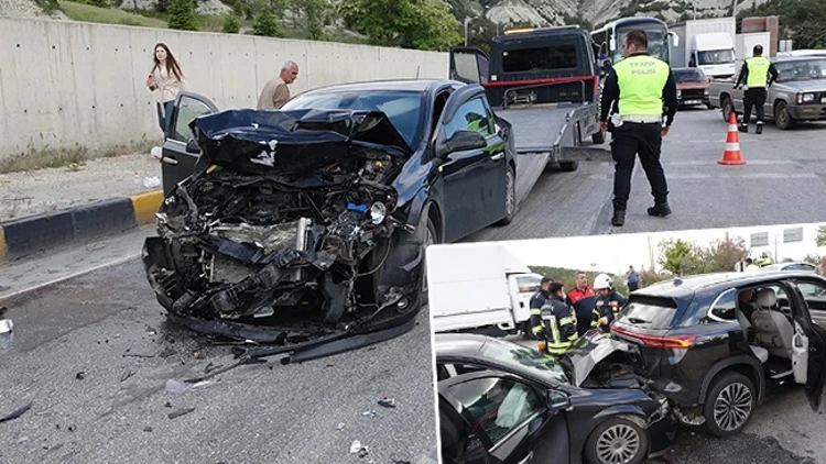 Burdur Antalya Kavşağı’nda Zincirleme Kaza 5 Kişi Yaralandı