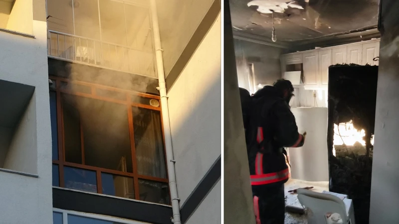 Edirne'de Sabah Namazı Faciayı Önledi: Yanan Buzdolabını Fark Eden Yaşlı Çift Son Anda Kurtuldu