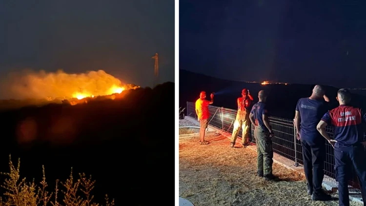 İzmir Dikili'de Makilik Alanda Çıkan Yangın 5 Saatte Söndürüldü