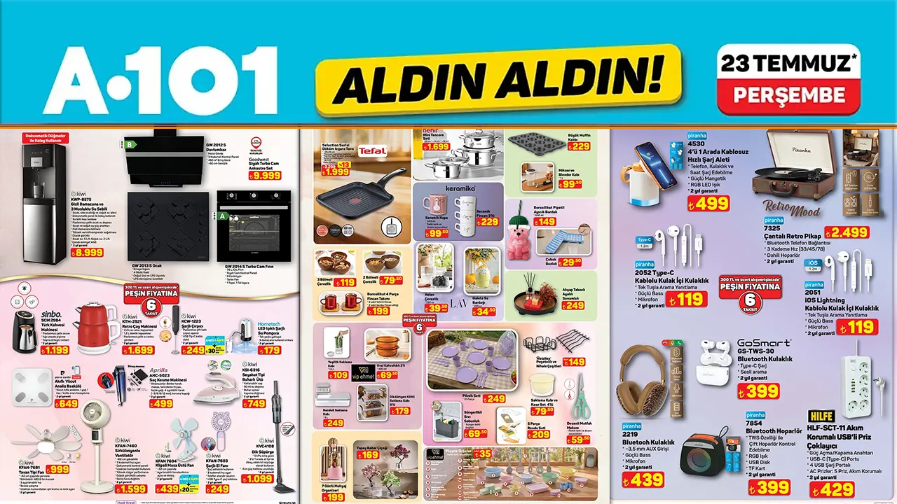 A101 23 Temmuz 2026 Aktüel Ürünler Kataloğu Yayınlandı! İşte Haftanın İndirimli Ürünleri