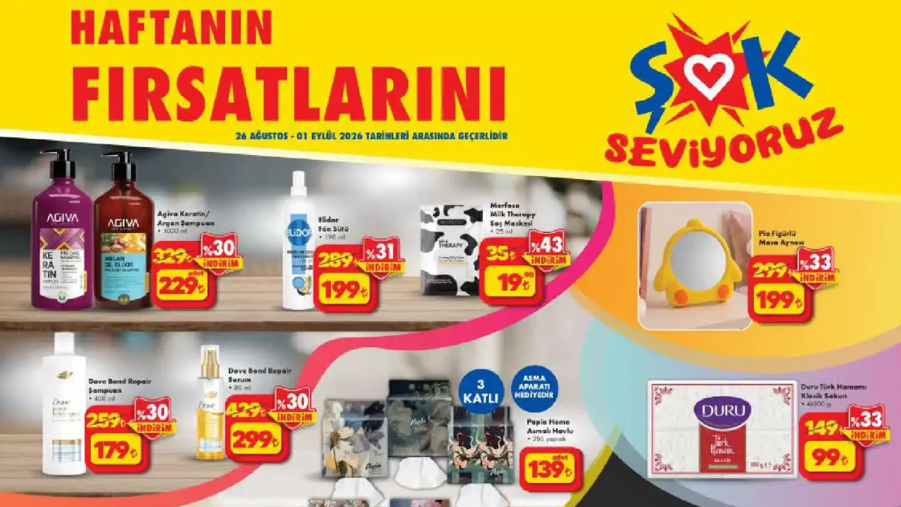 ŞOK 26 Ağustos 2026 Aktüel Ürünler Kataloğu: Temizlikten Gıdaya Raflarda Neler Var?