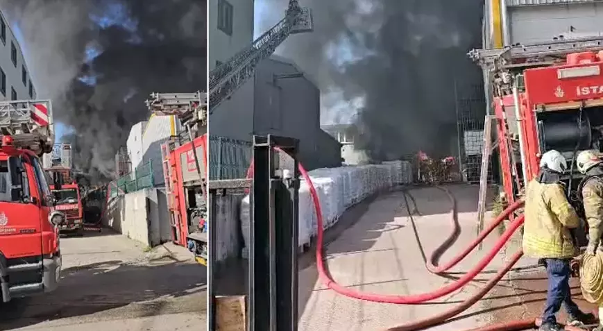 Tuzla Deri Organize Sanayi Bölgesi'nde Fabrika Yangını