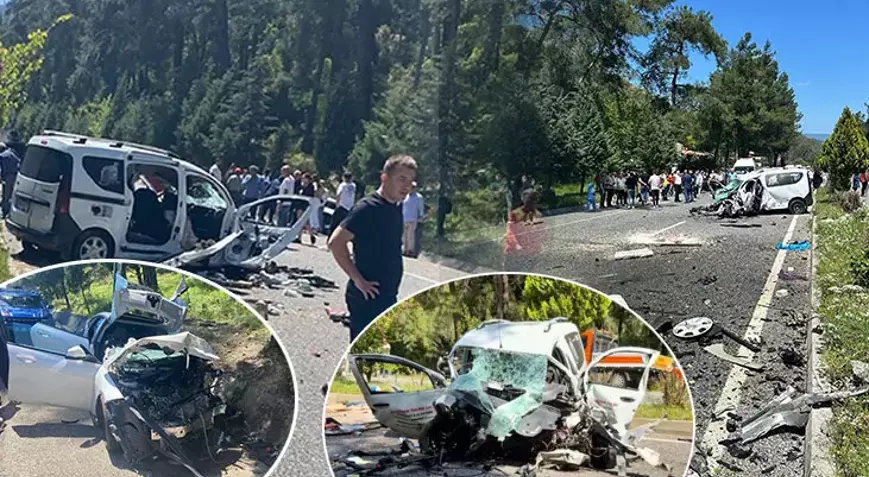 Marmaris'te 4 Araç Birbirine Girdi: 1 Ölü, 4 Yaralı Marmaris'te 4 Araç Birbirine Girdi: 1 Ölü, 4 Yaralı