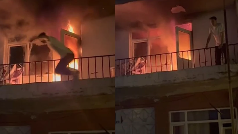 Kocaeli’de Apartman Yangını Korkuya Neden Oldu: Alevlerden Balkondan Atlayarak Kurtuldu