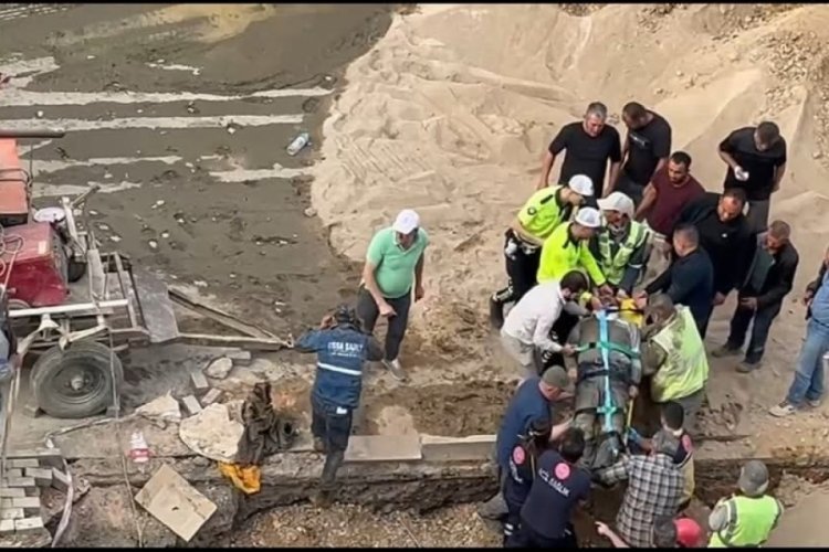 Bursa İnegöl’de Altyapı Çalışmasında Toprak Kayması: Bir İşçi Yaralandı