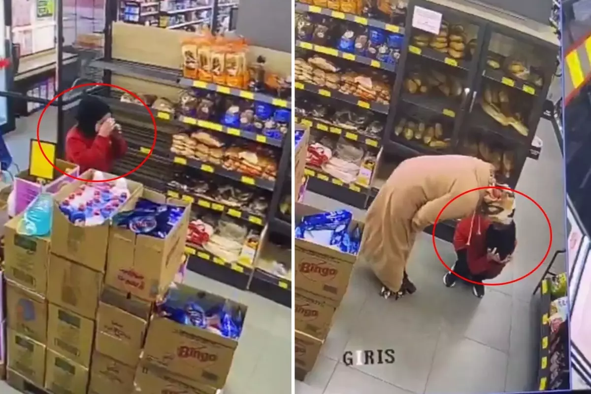 Zincir Market Çalışanının Gözyaşları Güvenlik Kamerasına Yansıdı
