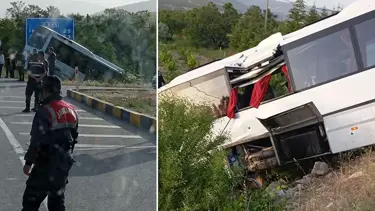 Isparta’da Tur Otobüsü Şarampole Yuvarlandı: 16 Kişi Yaralandı