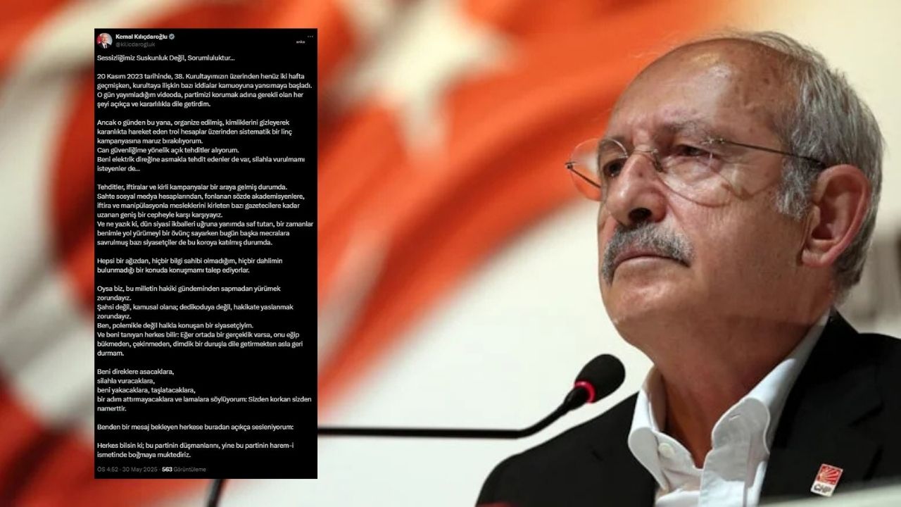 Kılıçdaroğlu Sessizliğini Bozdu: “Sizden Korkan Sizden Namerttir” Paylaşımı Sosyal Medyada Tepki Topladı
