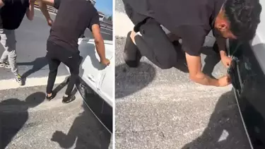 Ters Dönen Araçtaki Kadın Yardıma Gelenlere Tepki Gösterdi