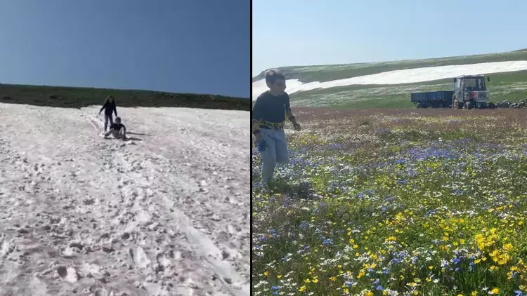 Haziran Ayında Kar Sürprizi! Ardahan’da Aynı Anda İki Mevsim Yaşanıyor Haziran Ayında Kar Sürprizi! Ardahan’da Aynı Anda İki Mevsim Yaşanıyor