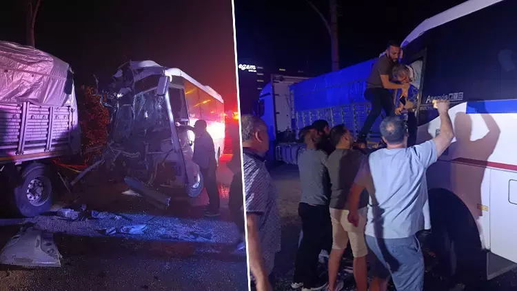 Manisa Turgutlu’da Feci Kaza: İşçi Servisi TIR’a Arkadan Çarptı Çok Sayıda Yaralı Var