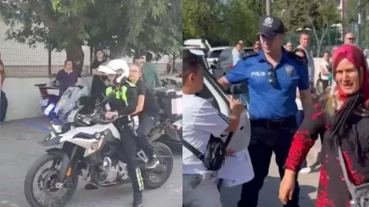 Sınava Geç Kalan Öğrencileri Polis Yetiştirdi Sınava Geç Kalan Öğrencileri Polis Yetiştirdi