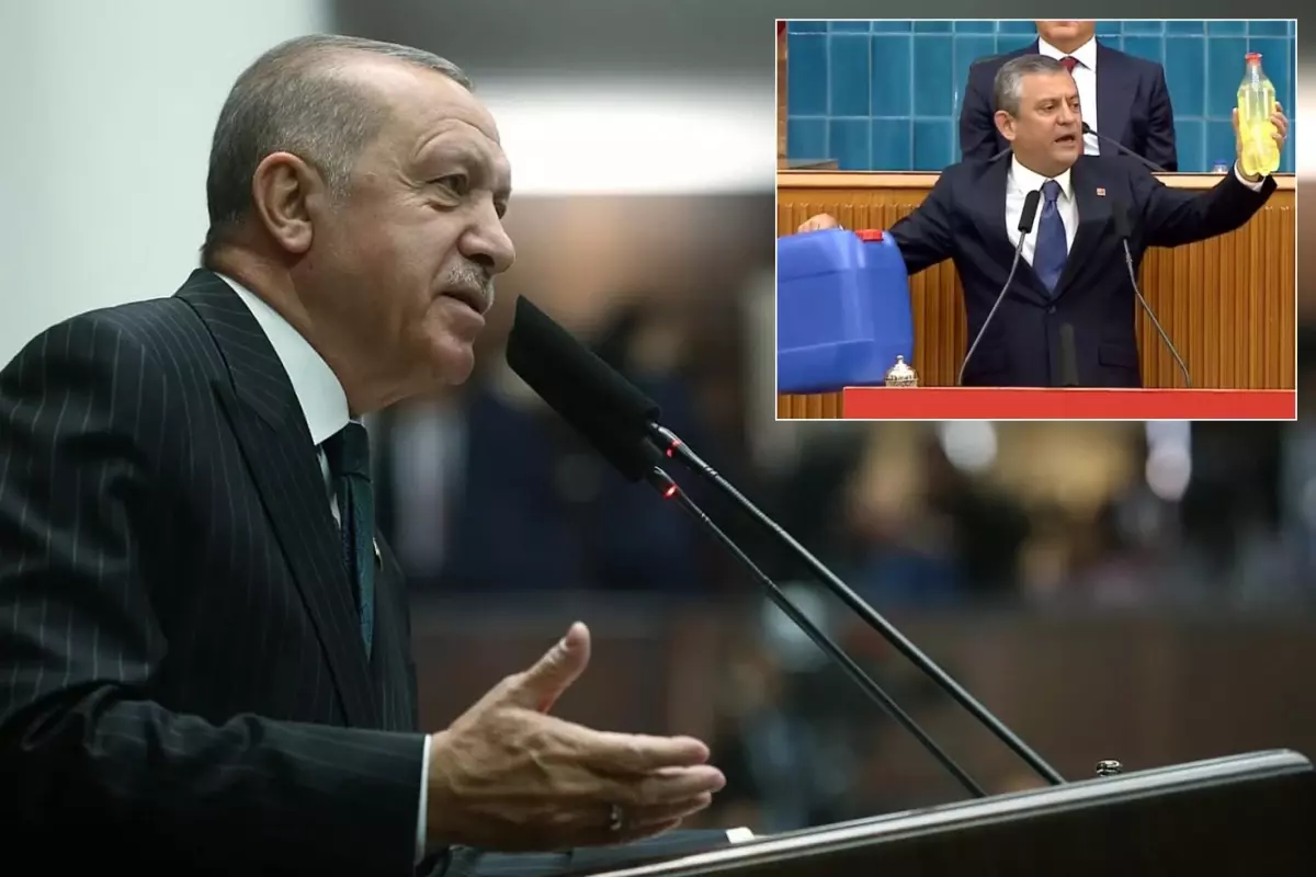 Cumhurbaşkanı Erdoğan'dan Mazot Şişesiyle Eleştiri Yapan Özgür Özel'e Sert Yanıt