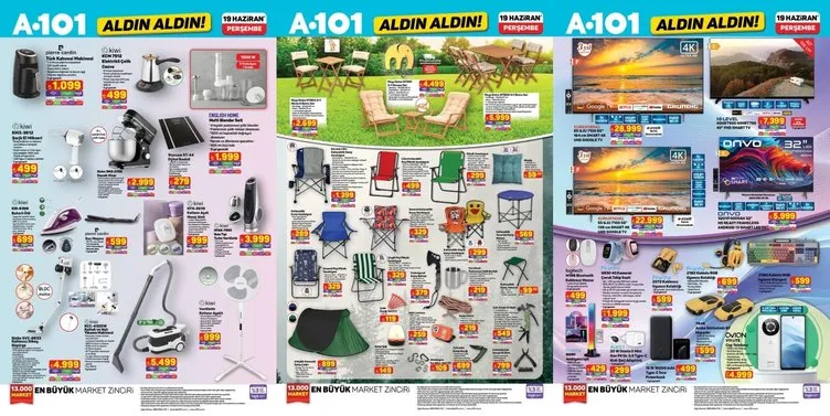 A101 Aktüel 19 Haziran Fırsatlarıyla Dolu: Halı Yıkama Makinesinden Saç Maşasına Ev İhtiyaçları Bu Hafta Sepetlerde