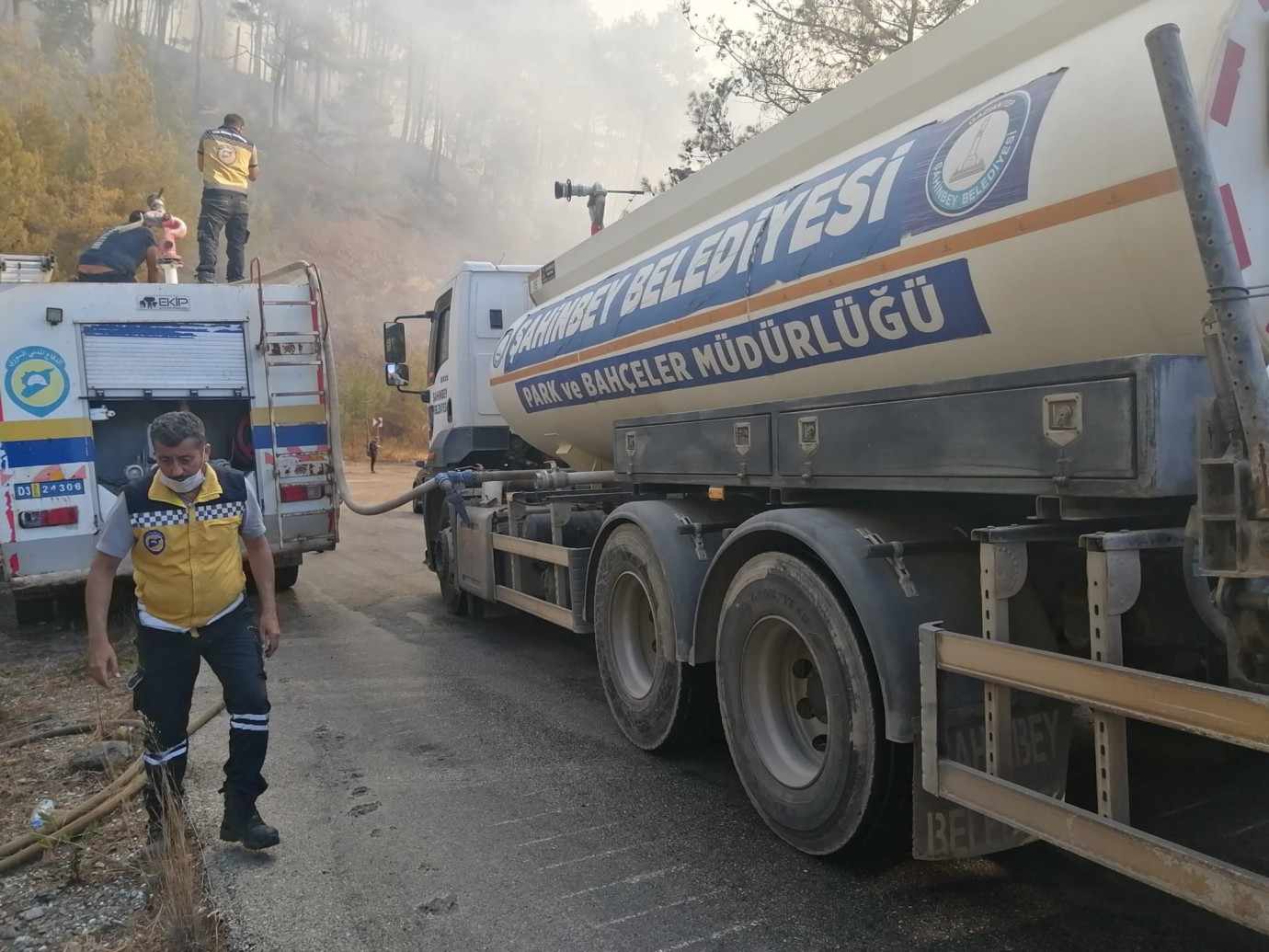 Şahinbey Belediyesi’nden Hatay’daki Yangına Destek