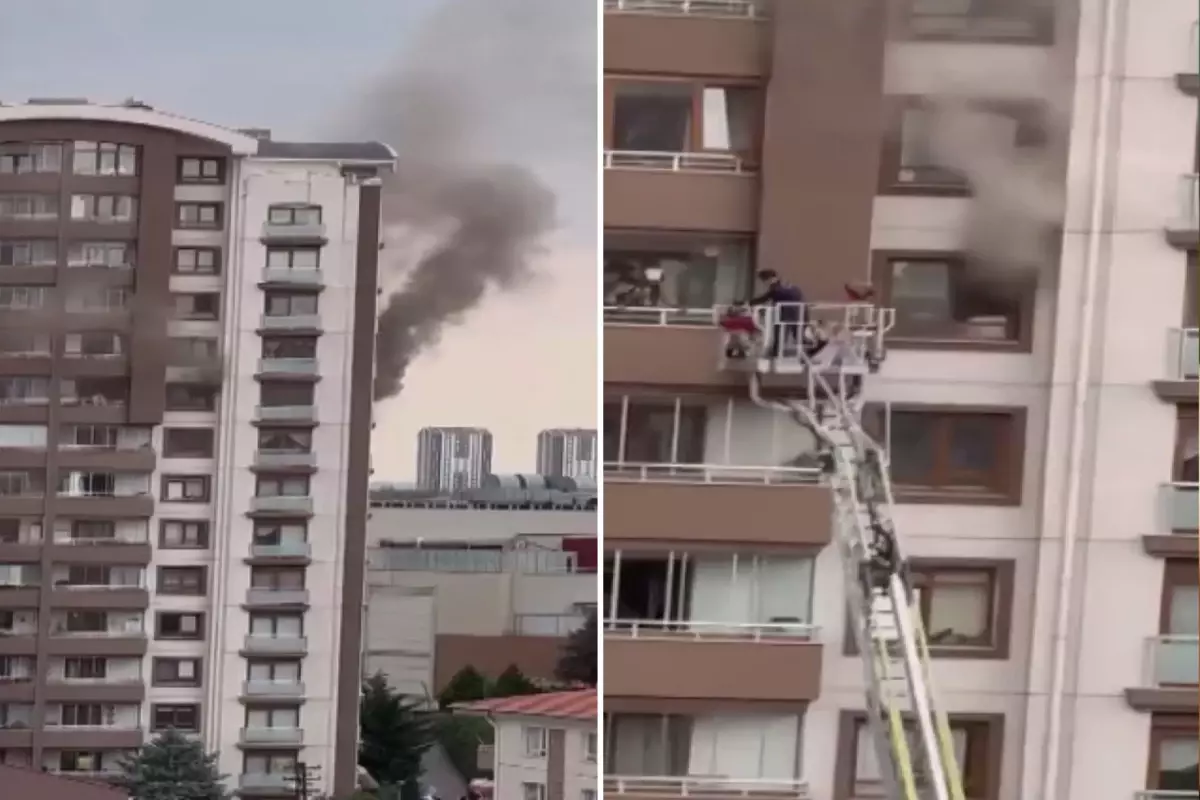 Ankara Keçiören’de Binada Yangın Paniği: Mahsur Kalanlar Kurtarılıyor