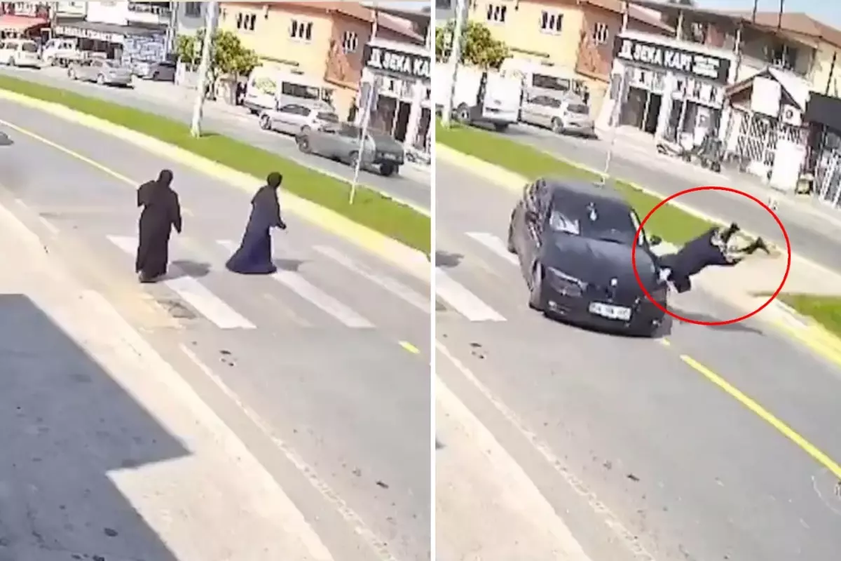 Yaya Geçidinde Feci Kaza: Karşıdan Karşıya Geçmeye Çalışan Kadına Araç Çarptı