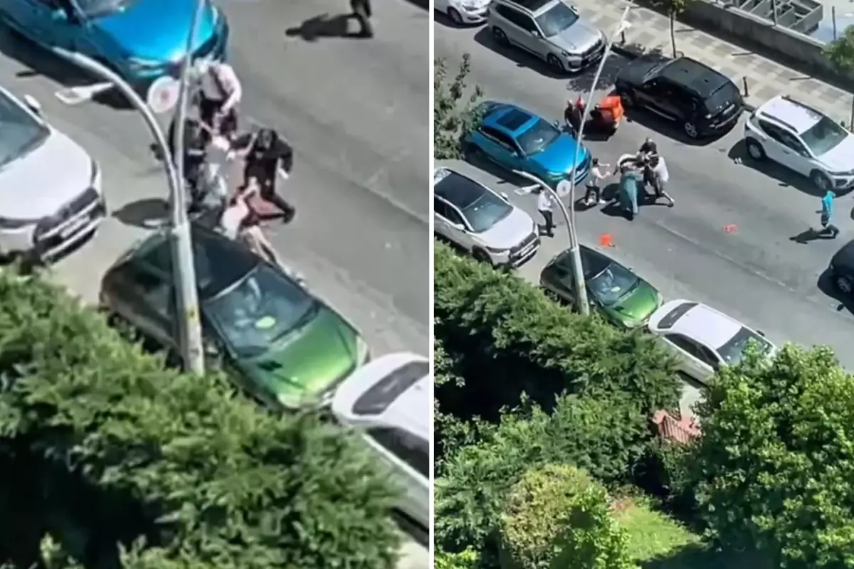 ‘İrlandalı Boksör’ü Aratmadı: Motokurye Tek Başına 5 Kişiyi Püskürttü