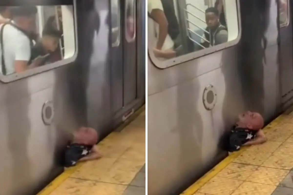 New York Metrosunda Korku Dolu Anlar: Yolcu Tren ile Peron Arasında Sıkıştı