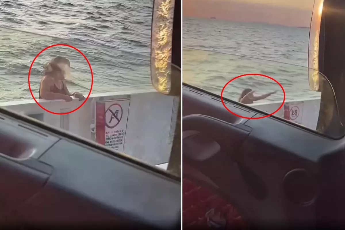 Feribottan Denize Atlayan Genç Kadının Görüntüsü Sosyal Medyada Yayılırken, Güvenlik Önlemleri Tartışılıyor