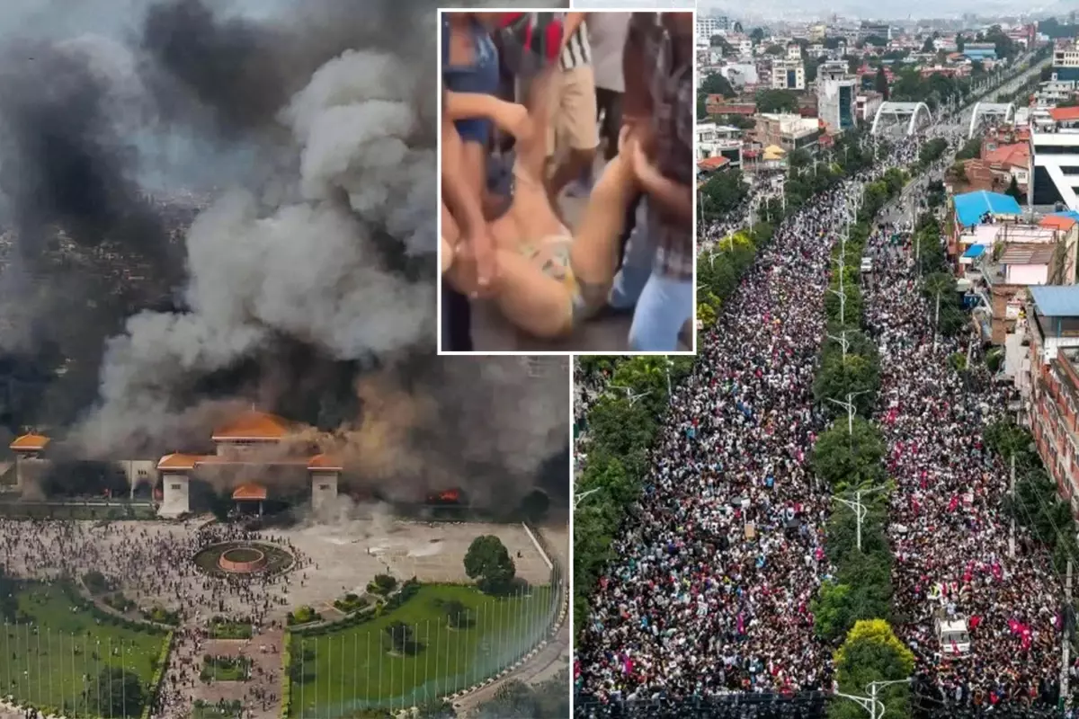 Nepal'de Hükümet Karşıtı Protestocular Parlamento Binasını Ateşe Verdi Nepal'de Hükümet Karşıtı Protestocular Parlamento Binasını Ateşe Verdi