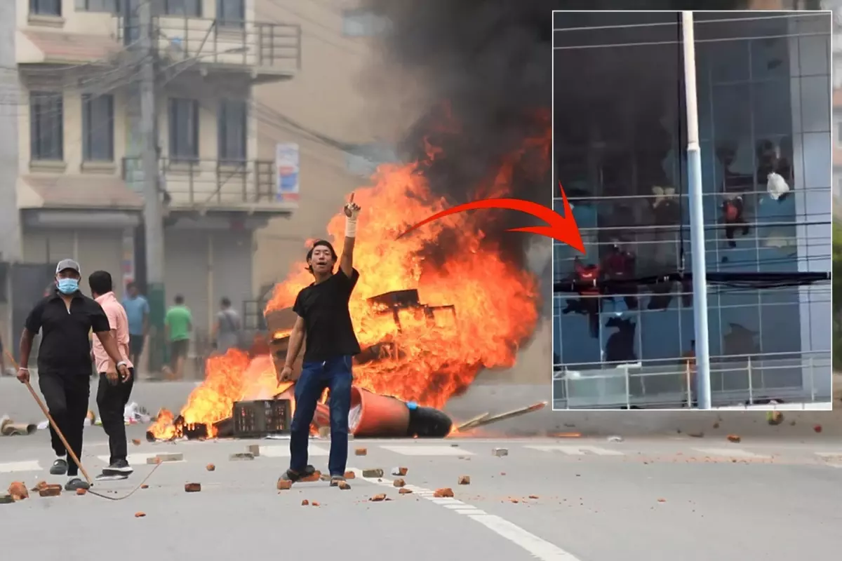 Nepal'de Z Kuşağı Protestoları Büyüyor: Televizyon Binası Ateşe Verildi, Çalışanlar Camdan Atladı