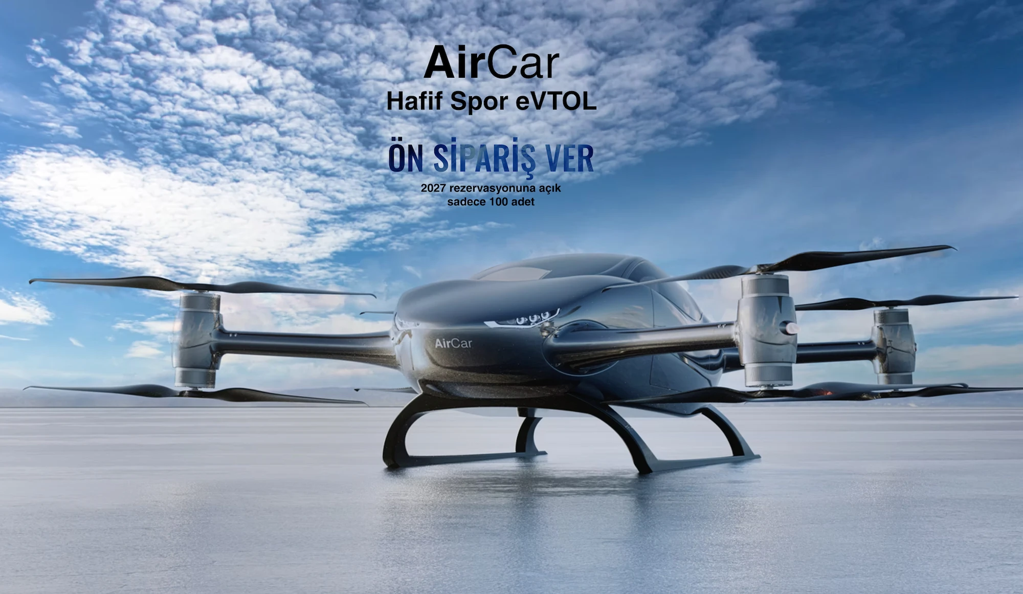 AirCar İle Uçan Otomobil Dönemi Başlıyor: Gökyüzü Artık Herkese Açık