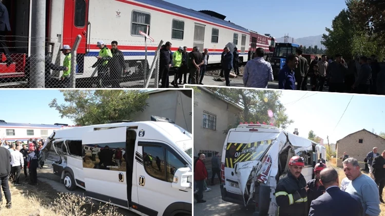 Muş'ta Öğrenci Servisine Tren Çarptı: 17 Öğrenci Hastaneye Kaldırıldı
