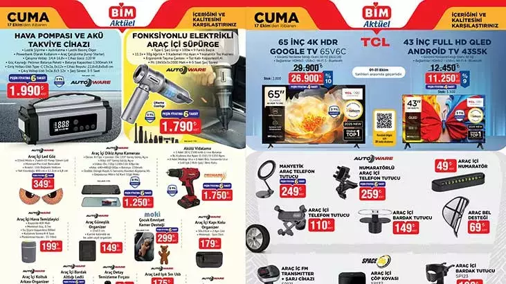 BİM 17 Ekim Aktüel Ürünler Kataloğu Yayınlandı BİM 17 Ekim Aktüel Ürünler Kataloğu Yayınlandı