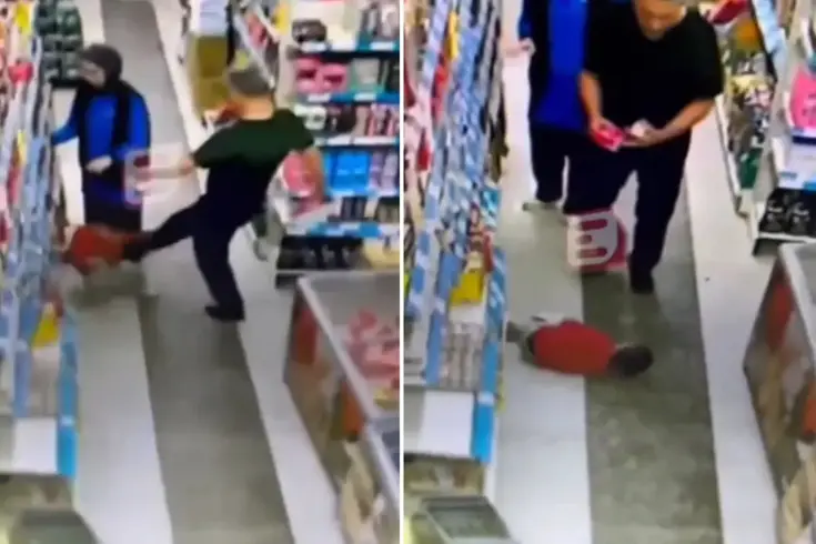 Eskişehir'de Markette Küçük Çocuğa Şiddet Kamerada