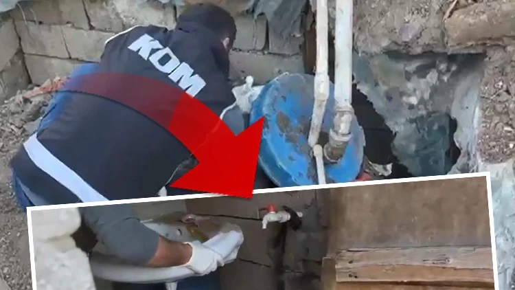 Lavabo Musluğuna Bağlı Düzenekle Kaçak Motorin Aktarıldı
