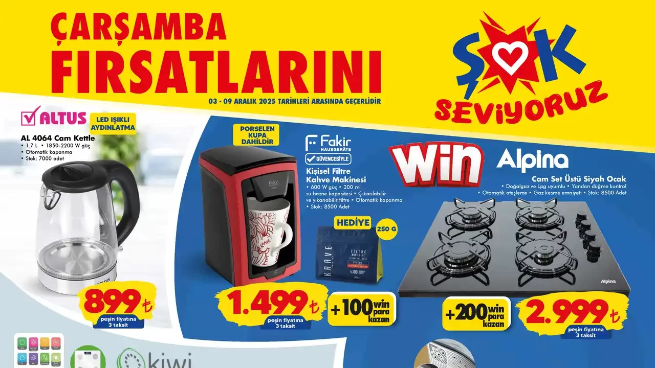 Şok 3 Aralık 2025 Aktüel Ürünler Kataloğunda Dikkat Çeken Fırsatlar Şok 3 Aralık 2025 Aktüel Ürünler Kataloğunda Dikkat Çeken Fırsatlar