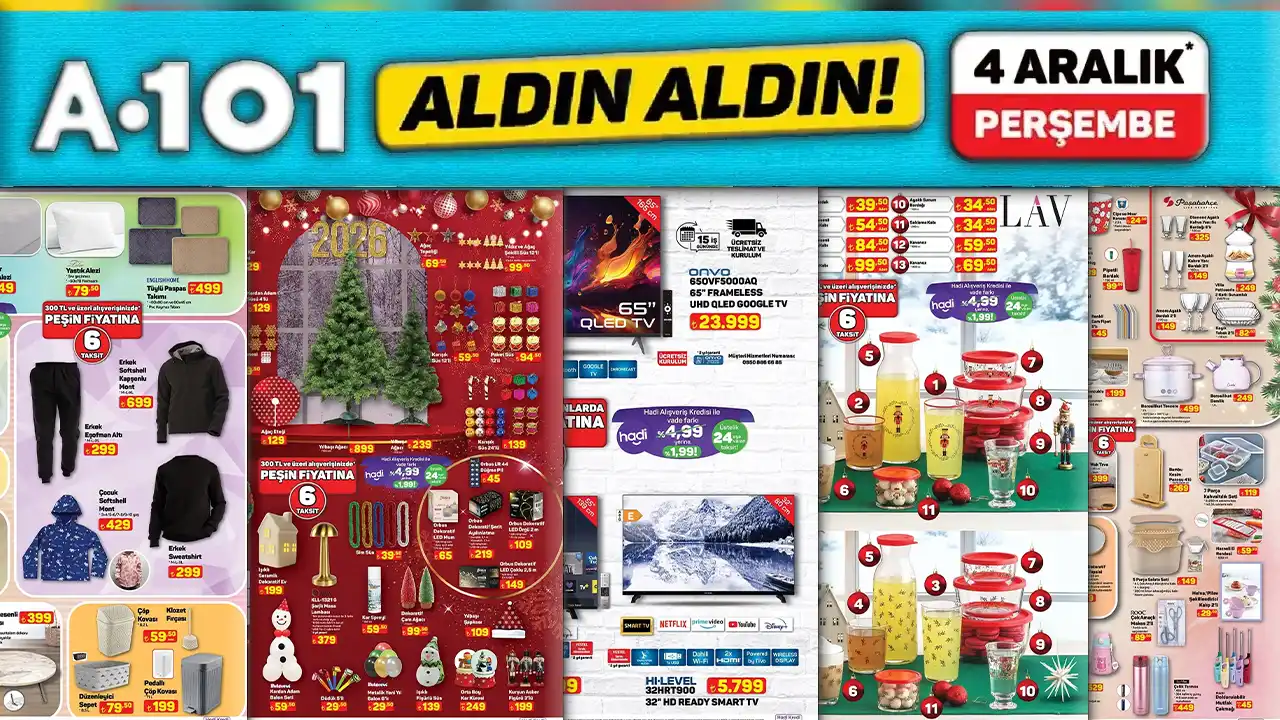 A101 4 Aralık 2025 Aktüel Ürünler Kataloğu Yayınlandı A101 4 Aralık 2025 Aktüel Ürünler Kataloğu Yayınlandı