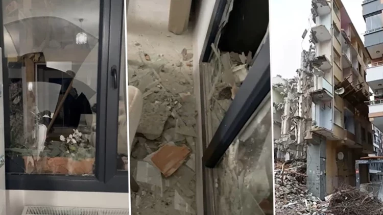 Avcılar’da Yıkım Çalışması Sırasında Yan Bina Zarar Gördü Avcılar’da Yıkım Çalışması Sırasında Yan Bina Zarar Gördü
