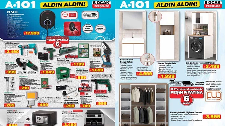 A101 8 Ocak Kataloğunda Elektrikli Araçtan Masaj Aletine Kadar Yok Yok! A101 8 Ocak Kataloğunda Elektrikli Araçtan Masaj Aletine Kadar Yok Yok!