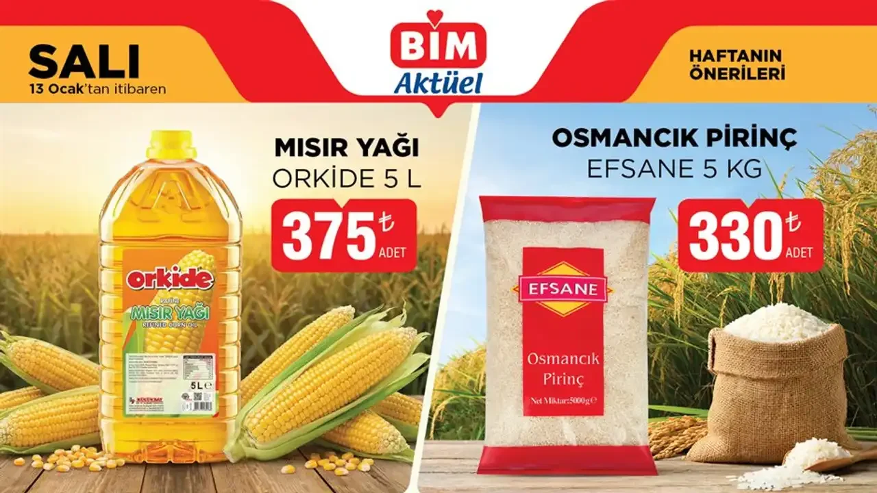 BİM 13 Ocak 2026 Kataloğunda Salı Günü İndirimleri Rafta Yerini Alıyor