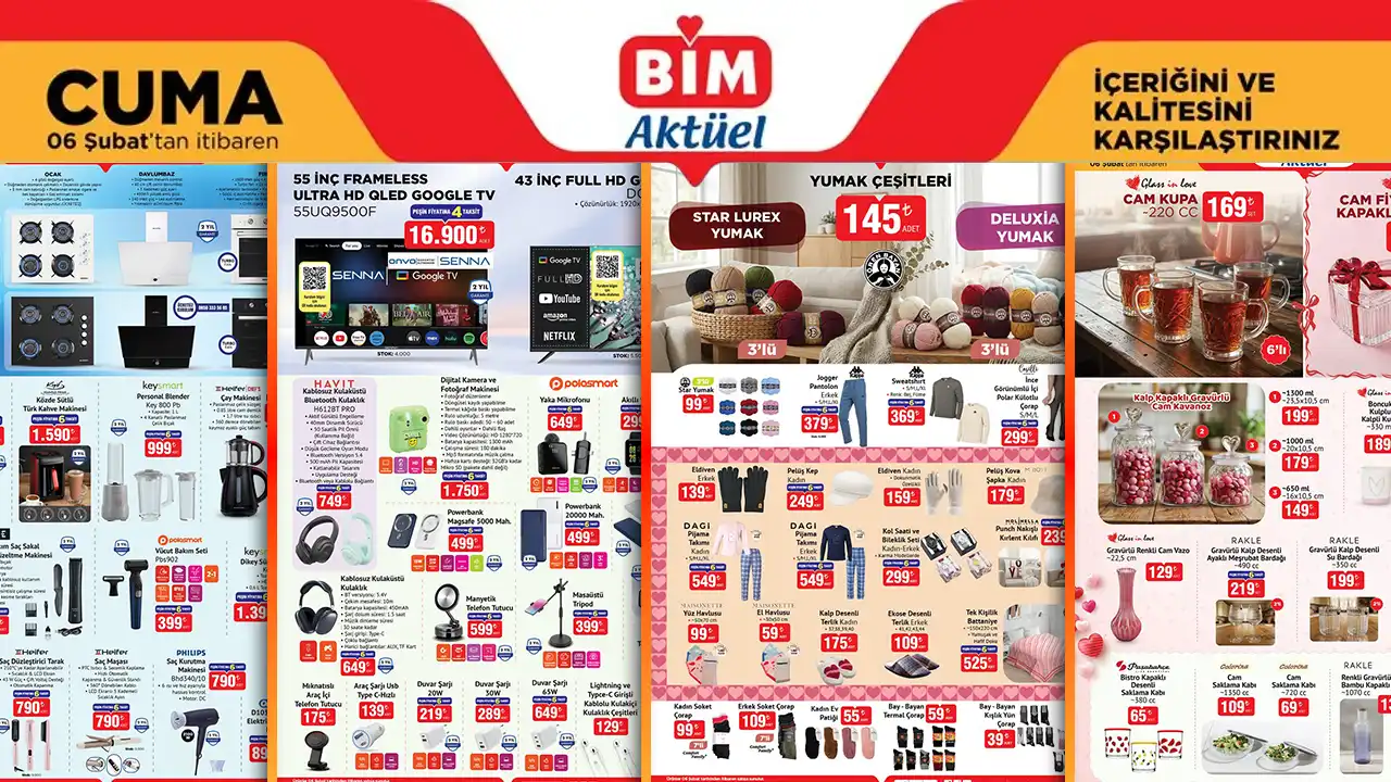 BİM 6 Şubat 2026 Aktüel Ürünler Kataloğu Yayınlandı