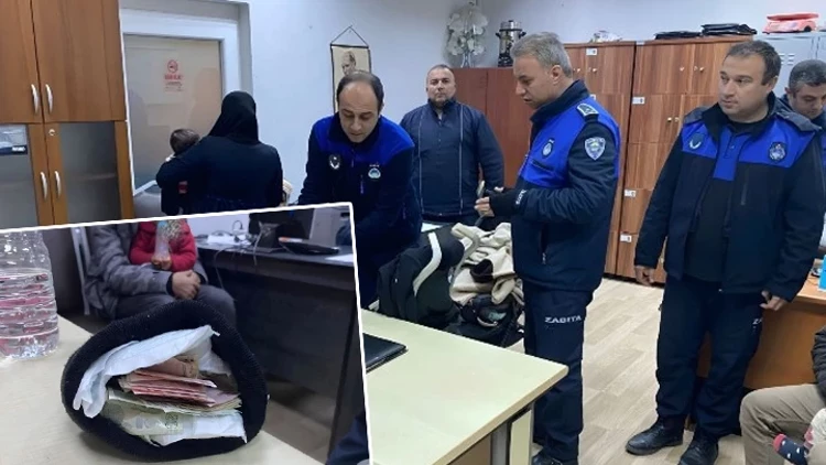 Bursa Gemlik’te Dilencilik Denetiminde Paralar Bebek Bezinde Bulundu